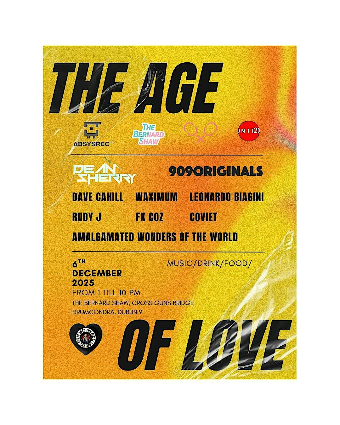 The Age of Love, 6 December | Event in Dublin 9 | AllEvents