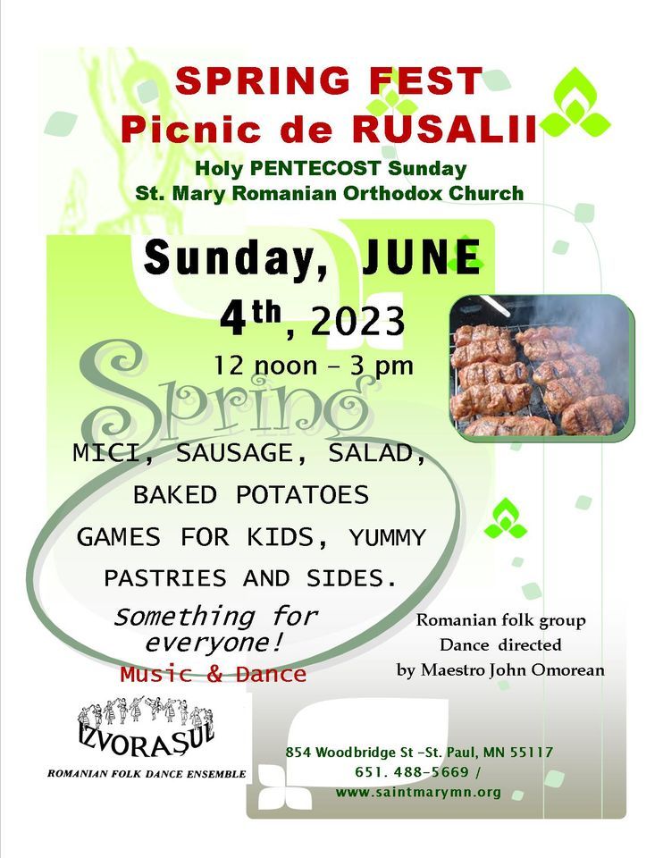 Picnic de Rusalii / Pentecost Picnic, St. Mary's Romanian Orthodox Church, Saint Paul, June 4