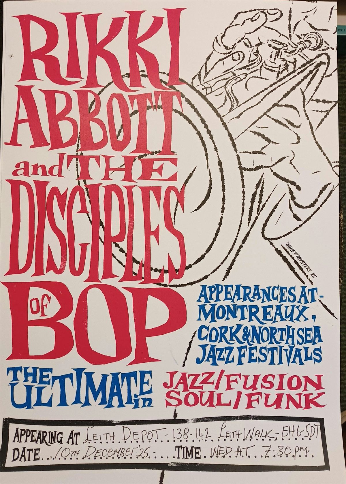 "The Promised Return! "  - Rikki Abbott and The Disciples Of Bop, 10 December | Event in Edinburgh