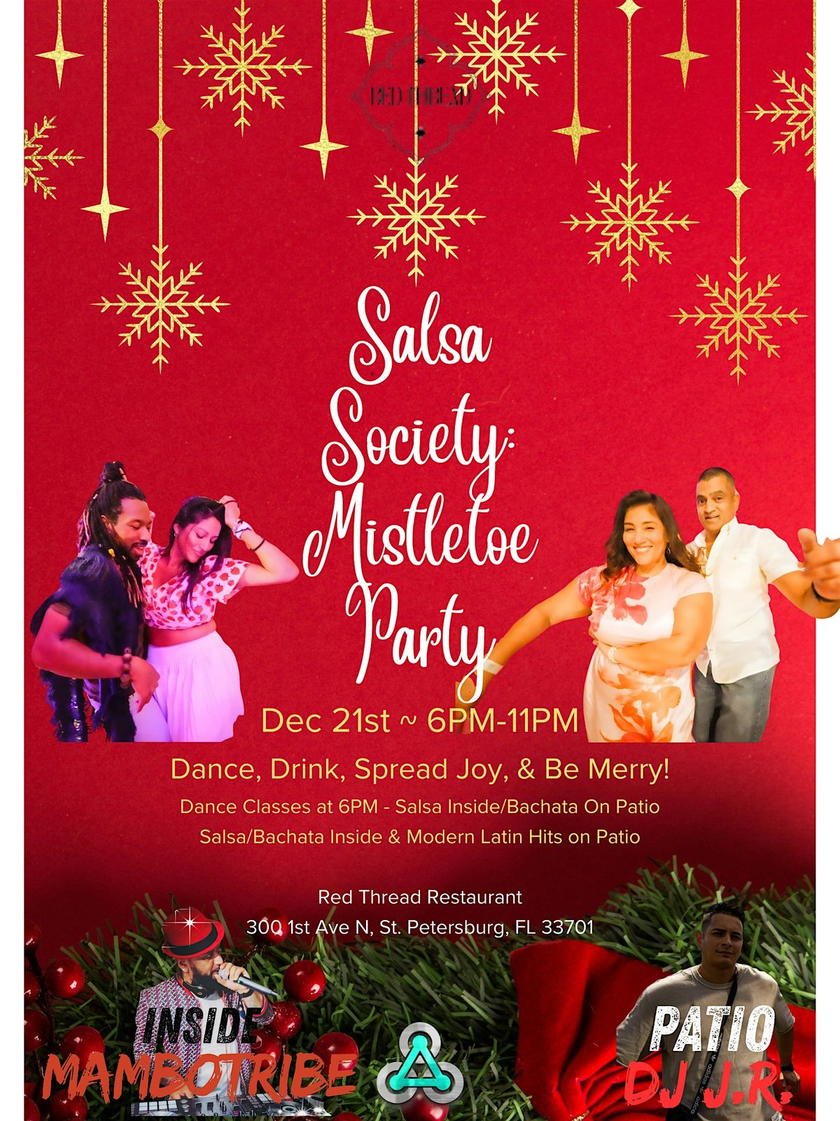 Red Thread: Salsa Society Mistletoe Party!, 21 December | Event in St. Petersburg | AllEvents