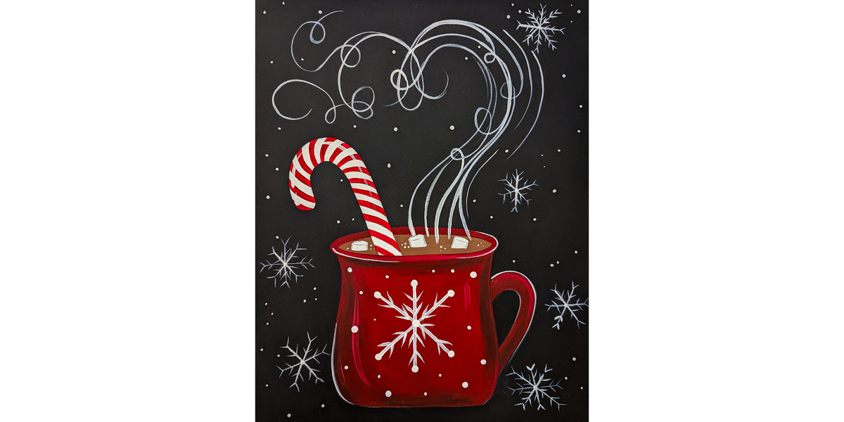 Hot Cocoa Cane - Paint and Sip in Norfolk | Classpop!™, 7 January | Event in Norfolk | AllEvents