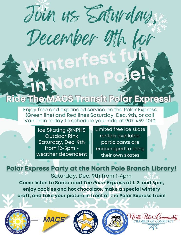 Winterfest Fun in North Pole! Ride the MACS Transit Polar Express ...