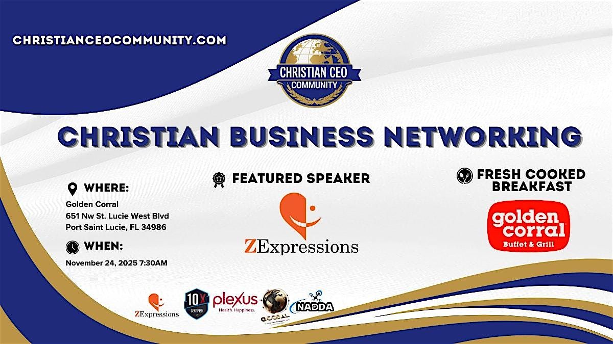 Christian Business Networking on the Treasure Coast, 24 November | Event in Port St. Lucie | AllEvents