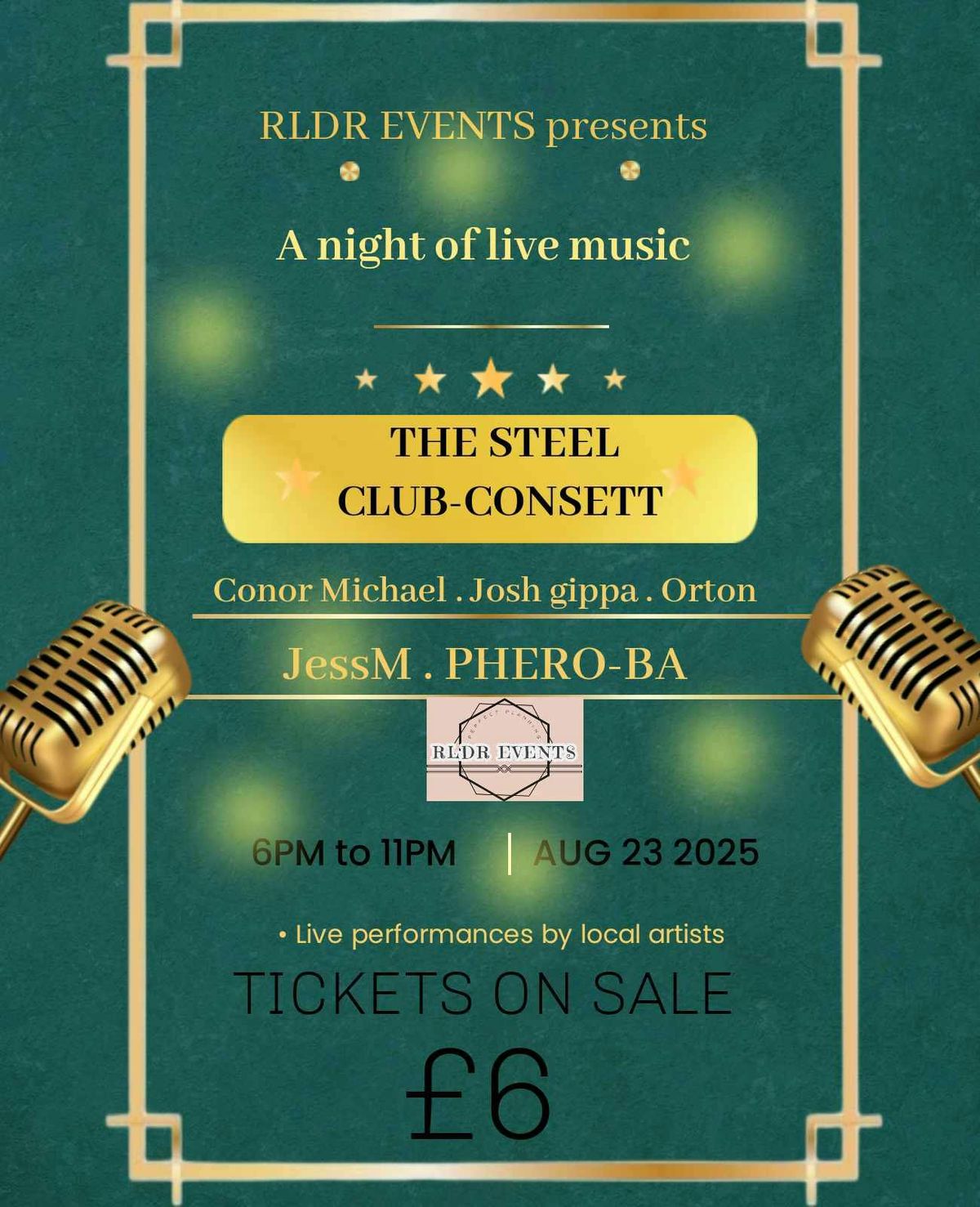 RLDR events presents a night of live music, 23 August | Event in Consett | AllEvents