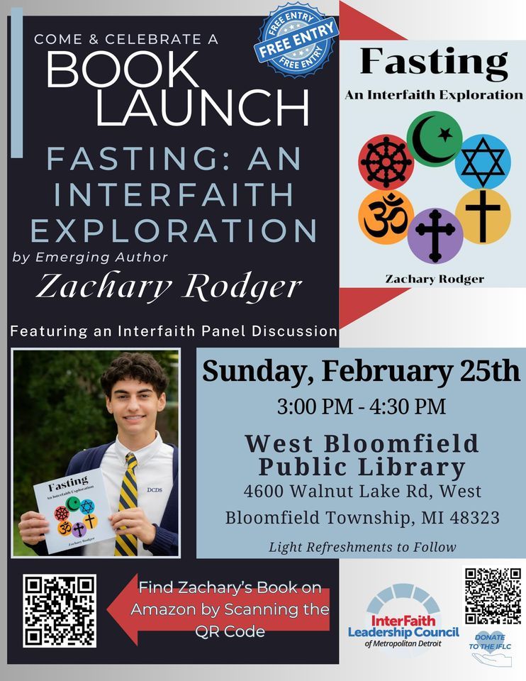 Come Celebrate a Book Launch! Fasting: An Interfaith Exploration, 25 February | Event in West Bloomfield | AllEvents.in