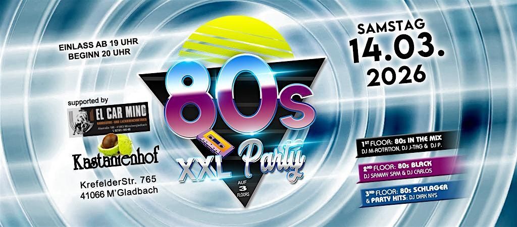 80s XXL Party, 14 March | Event in Mönchengladbach | AllEvents