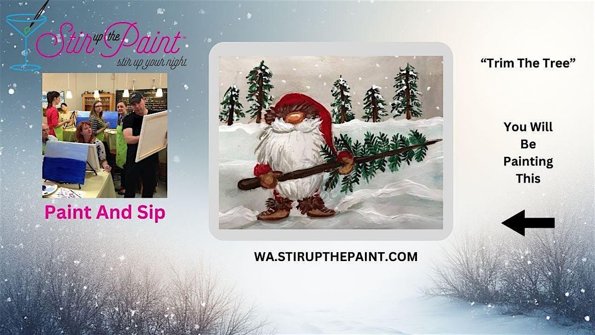 Seattle Paint and Sip, Holiday, Xmas, Paint Night  With Stir Up The Paint, 29 November | Event in Seattle