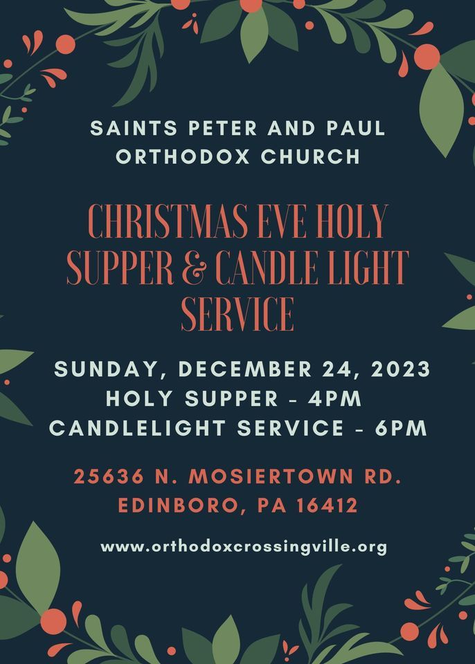 Holy Supper Christmas Eve 