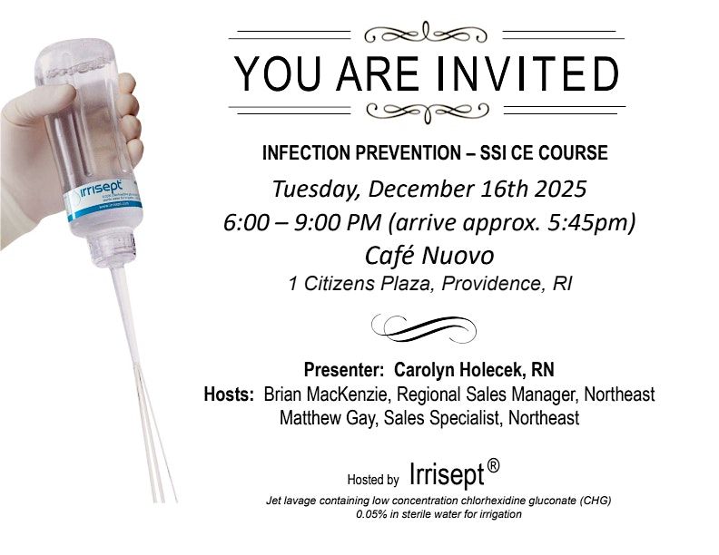 Infection Prevention SSI CE dinner and course, 16 December | Event in Providence | AllEvents