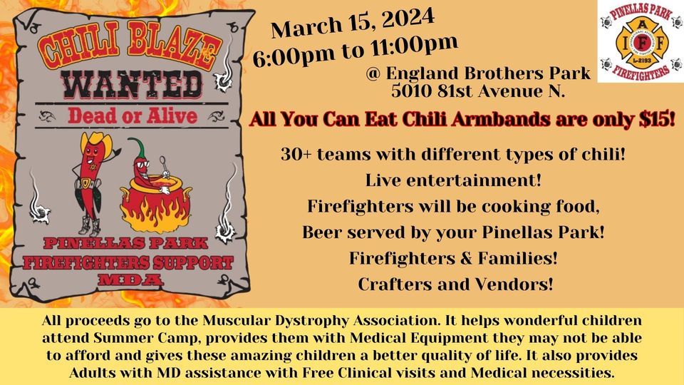 Annual Chili Blaze 2025 Chili CookOff Pinellas Park Firefighters