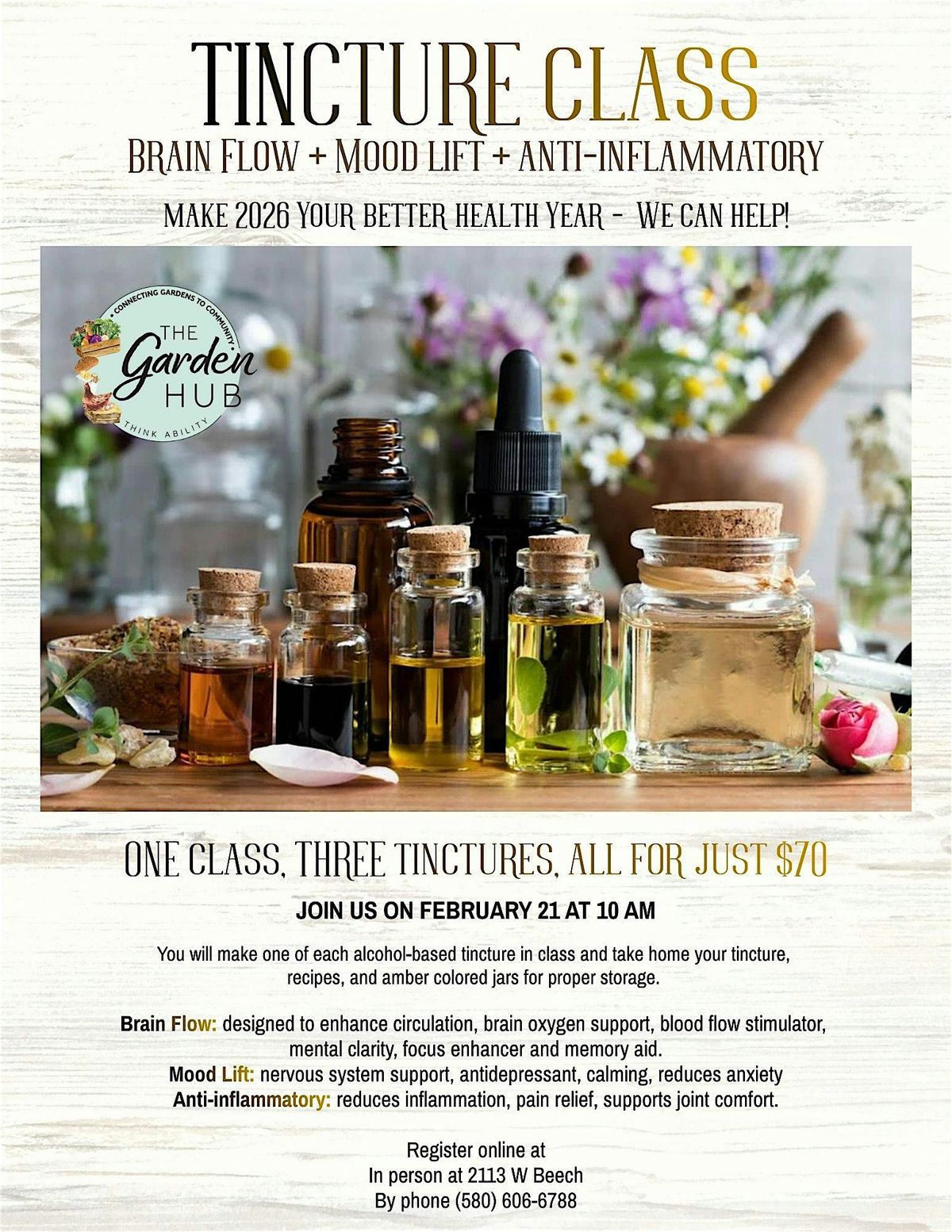 TINCTURES for Brain Health, Mood Lift, and Anti-Inflammatory Support