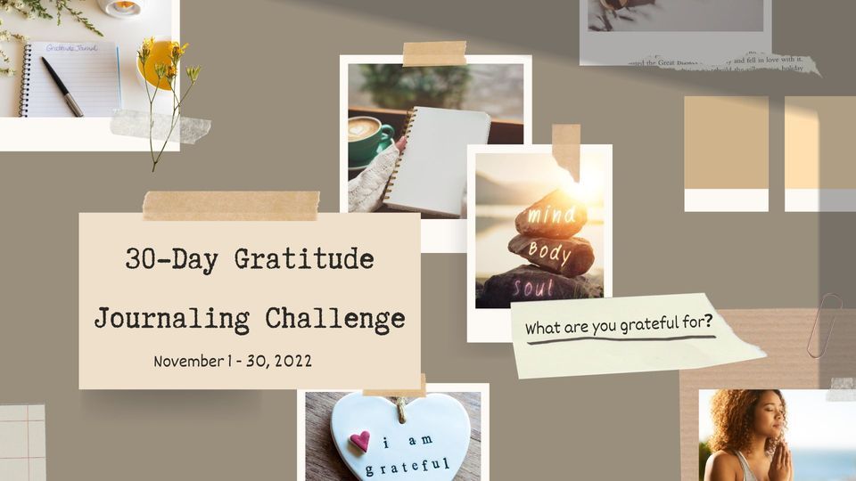 30Day Gratitude Challenge Live Journaling Session, December 1 to