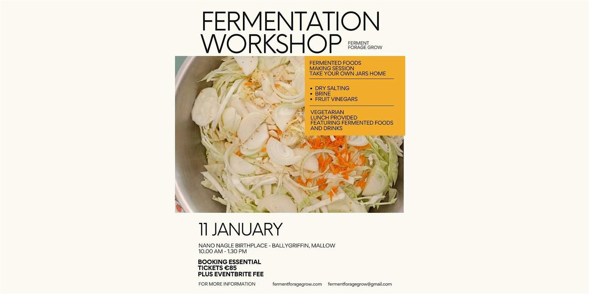 Fermentation Workshop, 11 January | Event in Mallow | AllEvents