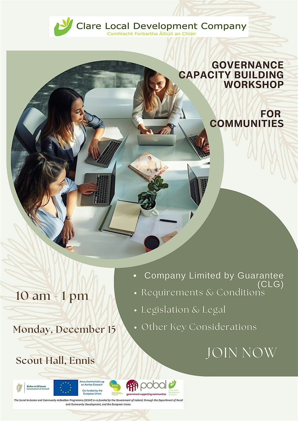 Governance Capacity Building Workshop for Communities, 15 December | Event in Ennis | AllEvents