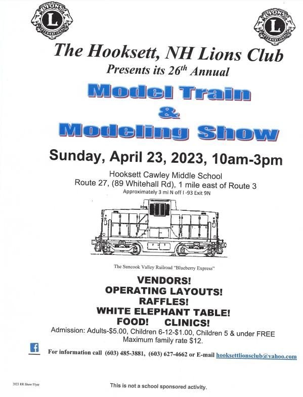 Model Train and Modeling Show, David R. Cawley Middle School, Hooksett