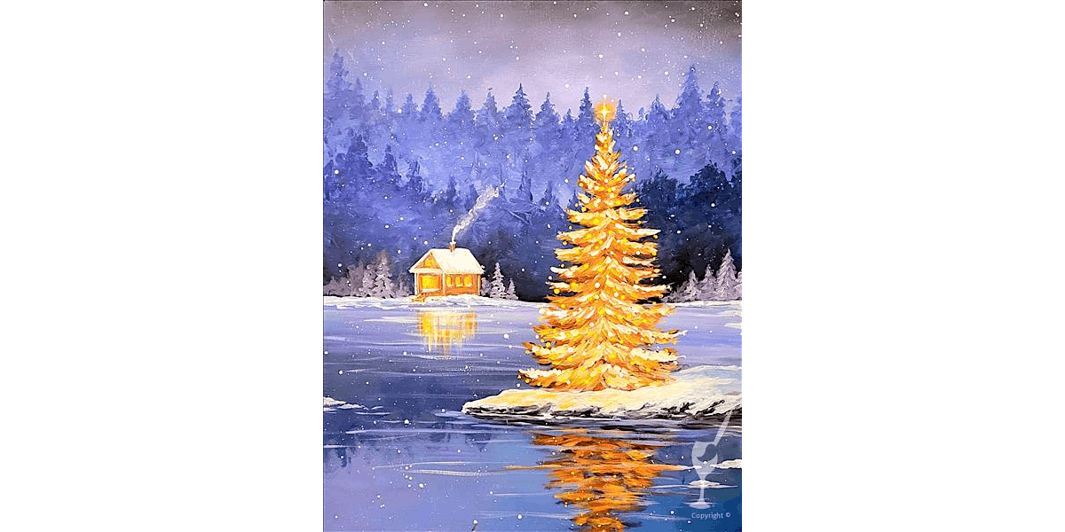 Golden Winter Glow - Paint and Sip in Austin | Classpop!™, 10 December | Event in Austin | AllEvents