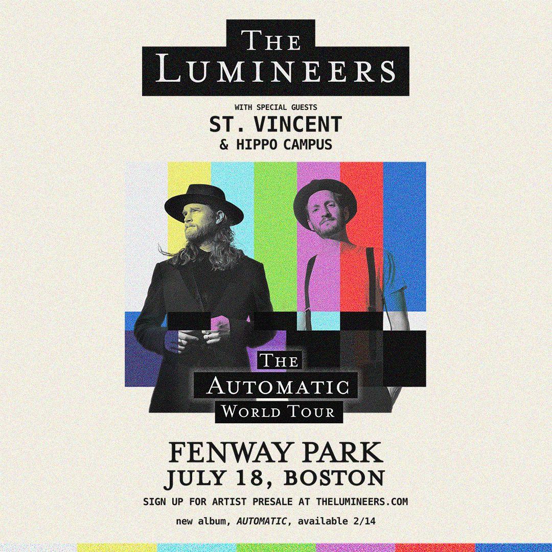 The Lumineers  St. Vincent & Hippo Campus, 16 July | Event in Boston | AllEvents