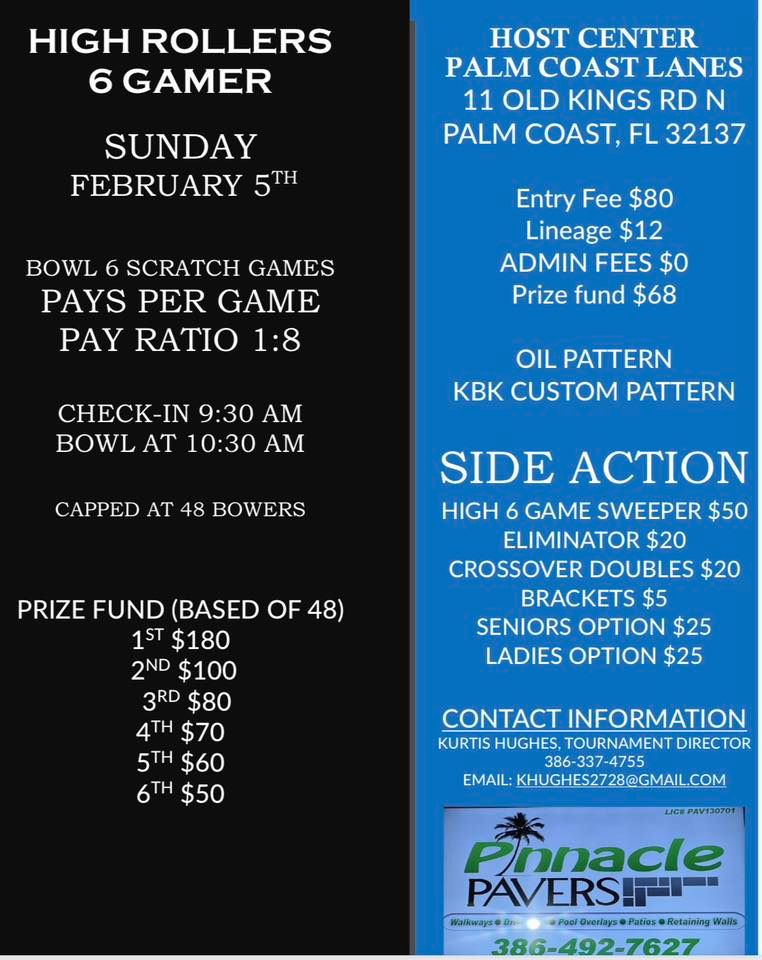 High Roller 6 gamer, 11 Old Kings Rd N, Palm Coast, FL 321378227