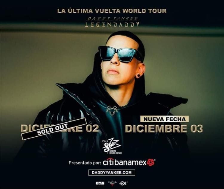 LA ÚLTIMA VUELTA WORLD TOUR DADDY YANKEE, 3 December | Event in Naucalpan | AllEvents.in