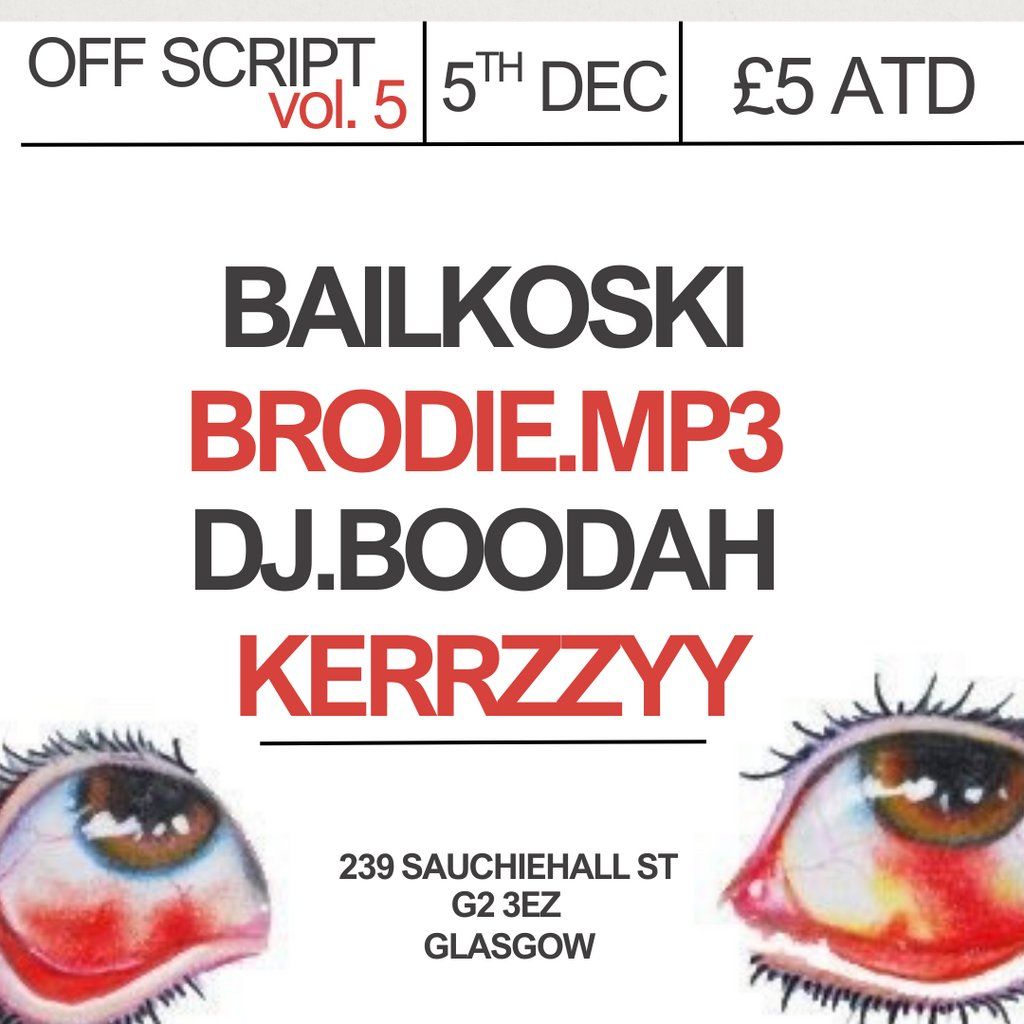 Off Script vol 5, 5 December | Event in Glasgow | AllEvents