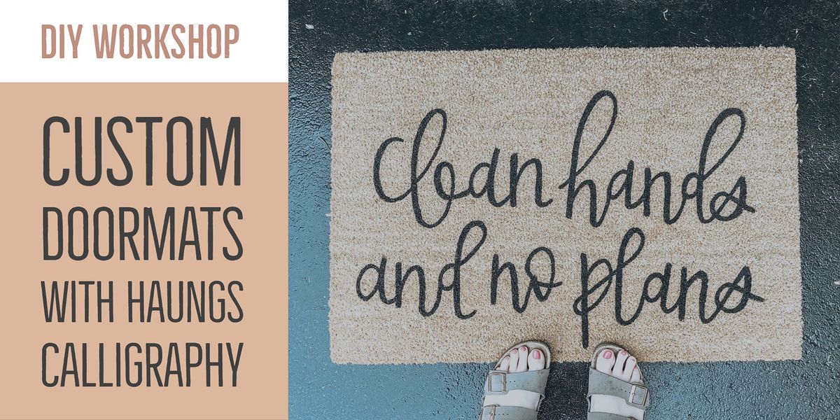 Custom Doormats with Haungs Calligraphy, Flip Side Liberty Center