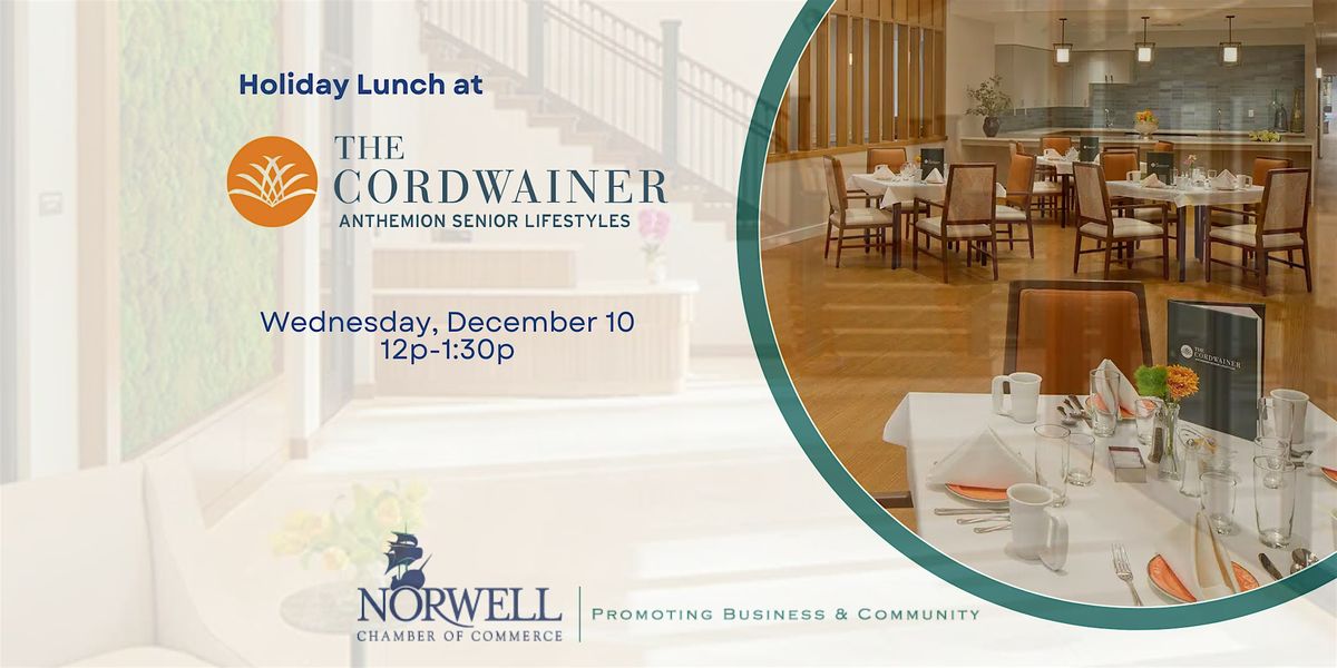 Quarterly Luncheon - Cordwainer, 10 December | Event in Norwell | AllEvents