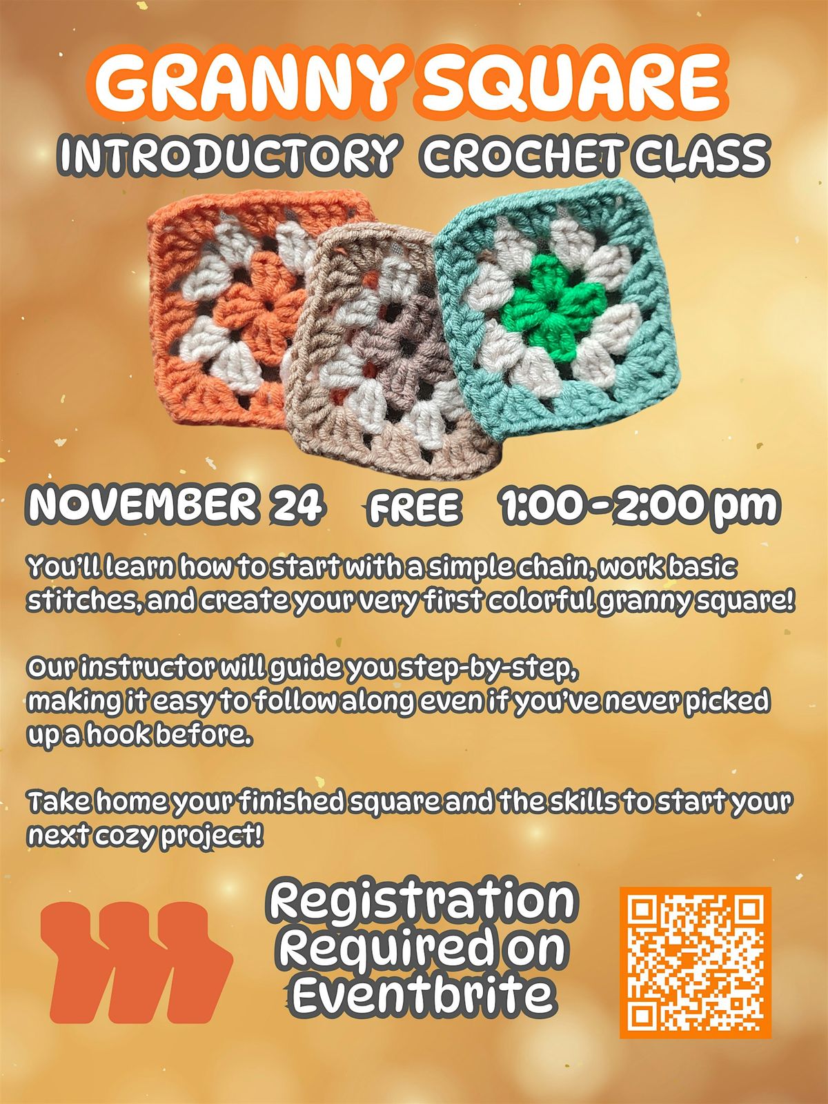Intro to Crochet - Granny Square | Event in Mulberry | AllEvents