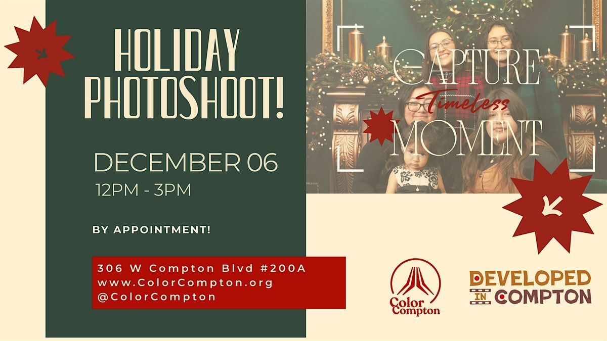 2025  Holiday Photoshoot, 6 December | Event in Compton | AllEvents