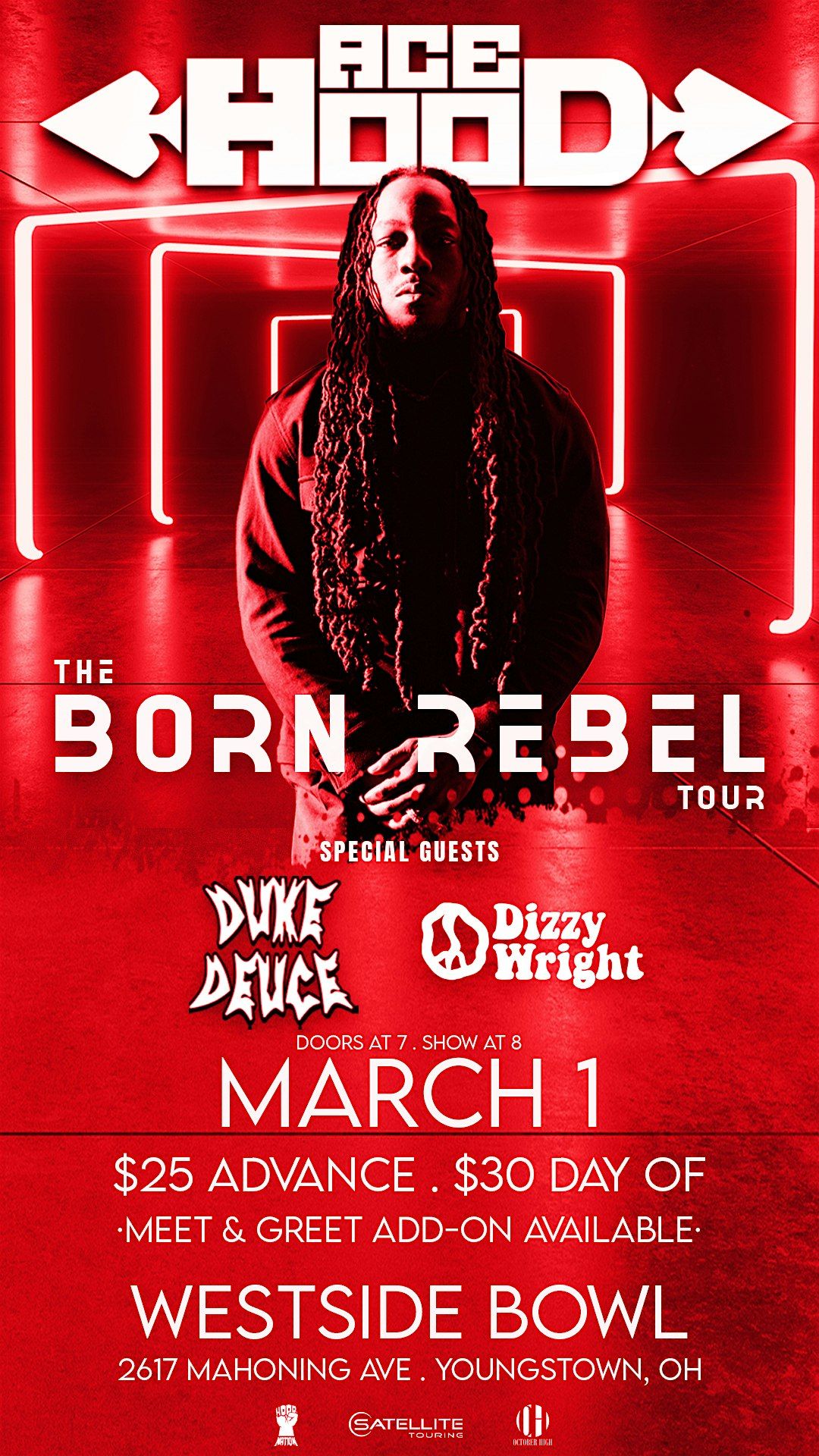 Ace Hood "The Born Rebel Tour" with Duke Deuce and Dizzy Wright, 1 March | Event in Youngstown | AllEvents