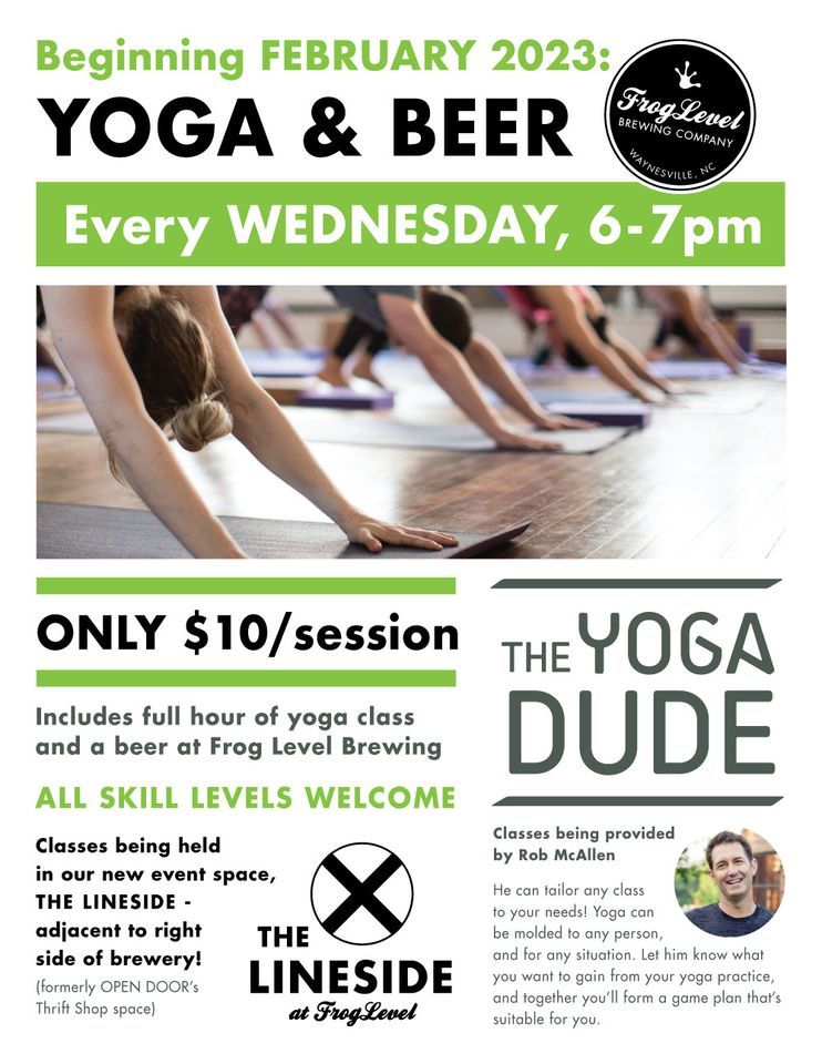 Yoga & Beer at The Lineside Frog Level Brewing Co., Frog Level