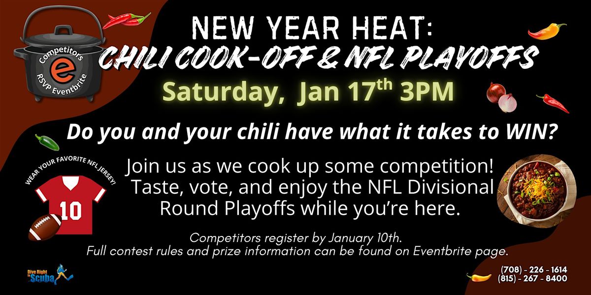 New Year Heat: Chili Cook-Off & NFL Playoffs, 17 January | Event in Orland Park | AllEvents
