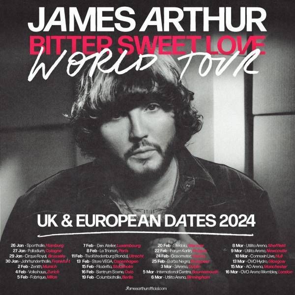 James Arthur Halifax Tickets, 4 July | Event in Halifax | AllEvents