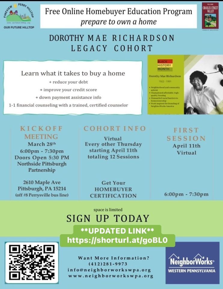 Dorothy Mae Richardson Legacy Homebuyer Cohort KICKOFF!, Pittsburgh