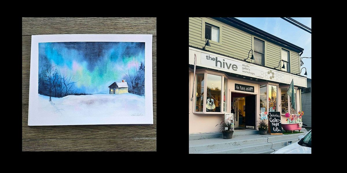 Northern Lights Cabin Painting with Sam Miller