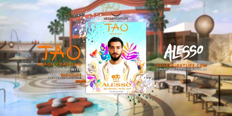 Alesso | EDC Week | TAO Beach Las Vegas Pool Party, TAO Beach Dayclub ...