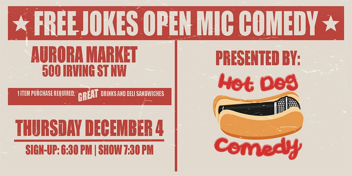 Free Jokes Open Mic, 4 December | Event in Washington | AllEvents