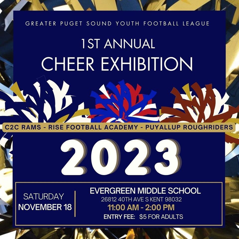 Cheer Exhibition , Evergreen Middle School, Kent, November 18 2023