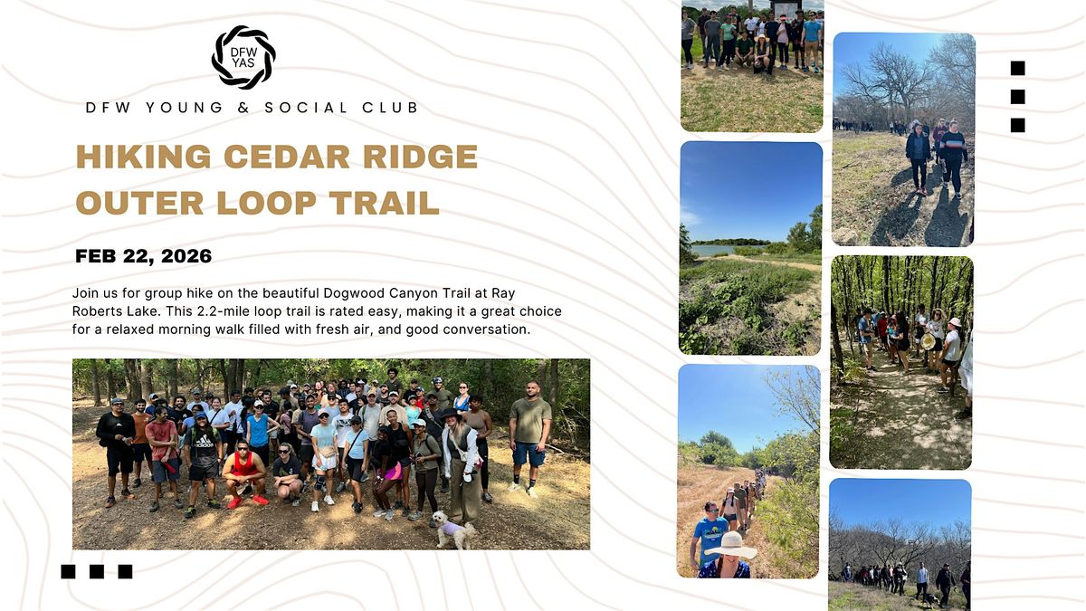 Hiking Cedar Ridge Outer Loop Trail, 22 February | Event in Dallas | AllEvents