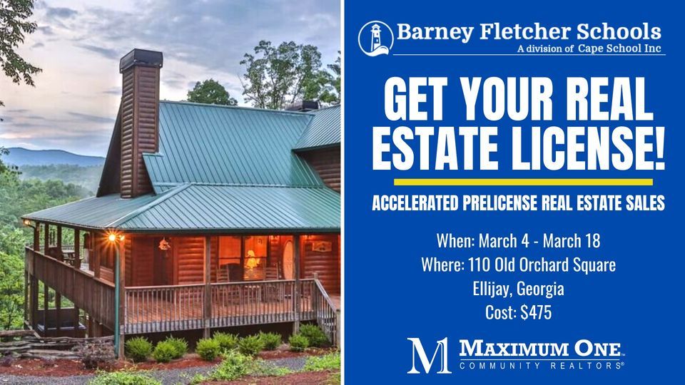 Real Estate Prelicense Accelerated Class Barney Fletcher x Maximum