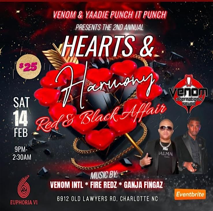 Hearts & Harmony: A Red & Black Valentine Experience, 14 February | Event in Charlotte | AllEvents