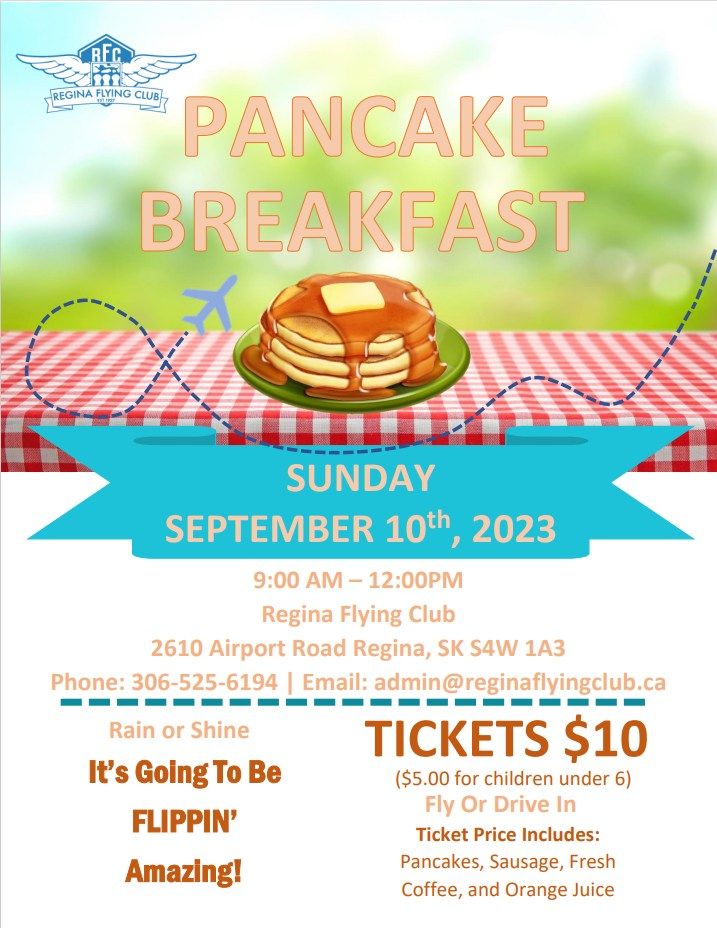 Pancake Breakfast Fly In, Regina Flying Club, 10 September 2023