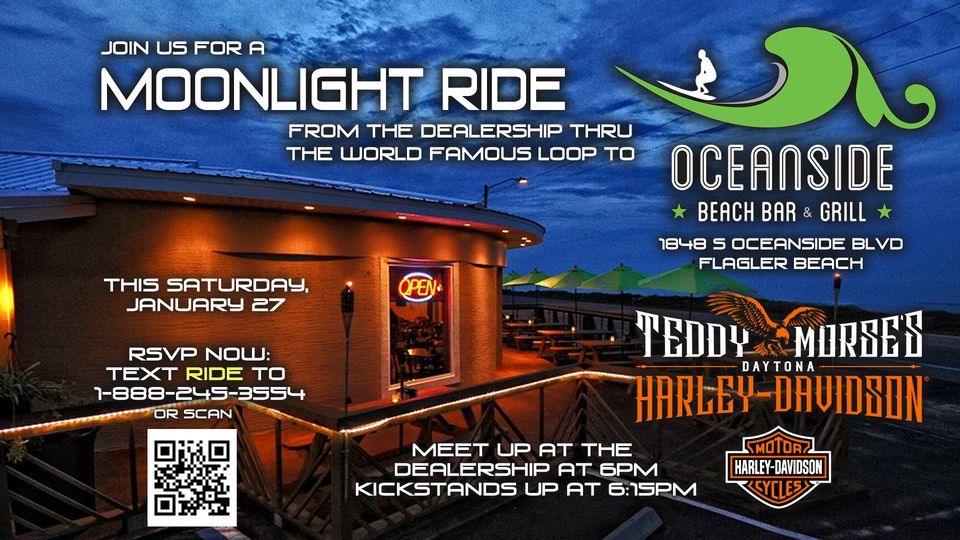Jan. 27 Moonlight Ride & Dinner, Teddy Morse's Daytona Harley-Davidson