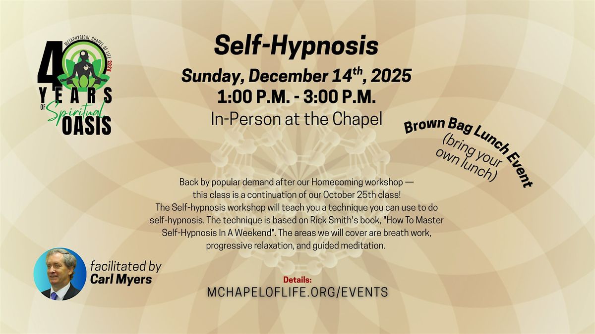 Learning Self Hypnosis, 14 December | Event in Newport News | AllEvents