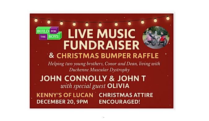LIVE MUSIC FUNDRAISER in aid of The Build for the Boys' Trust, 20 December | Event in Dublin | AllEvents