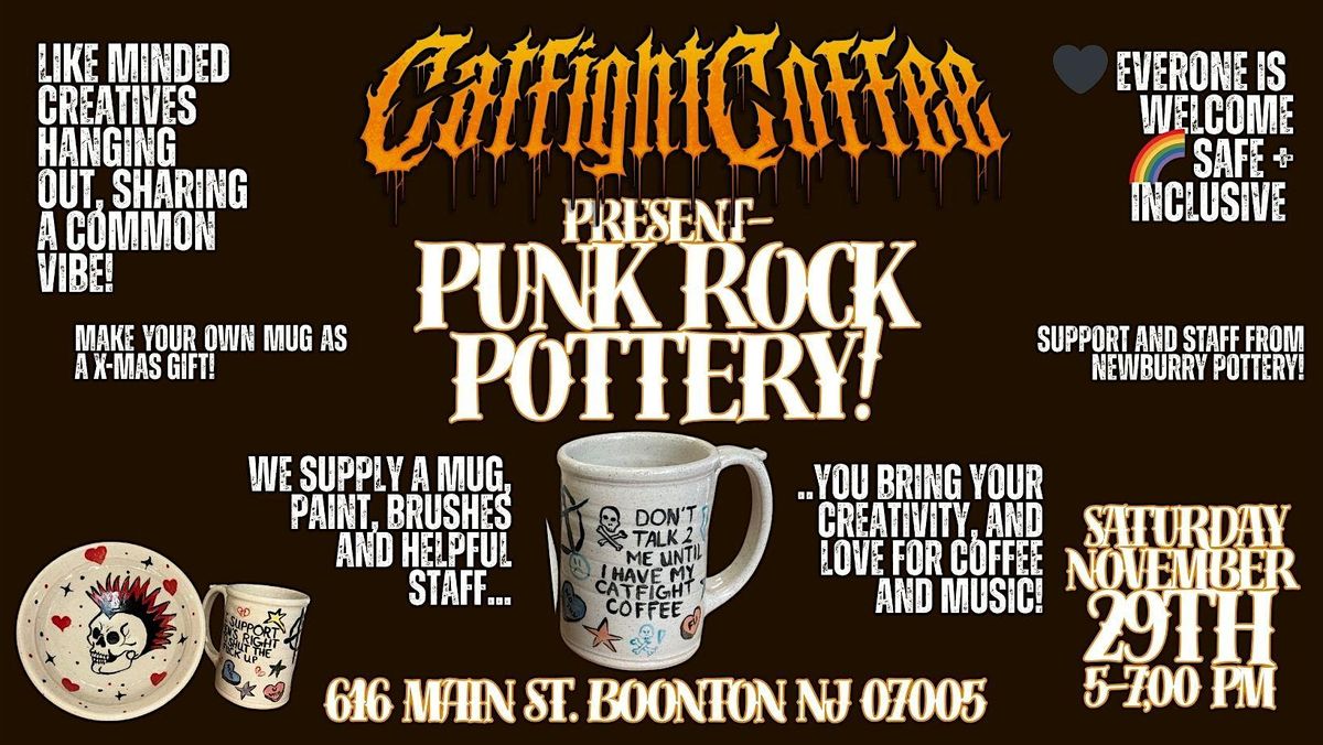 Punk rock pottery night; Make your own mug !, 29 November | Event in Boonton | AllEvents