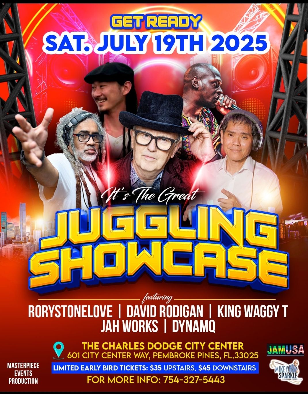 Great Juggling Showcase at Charles F. Dodge City Center, 19 July | Event in Pembroke Pines | AllEvents
