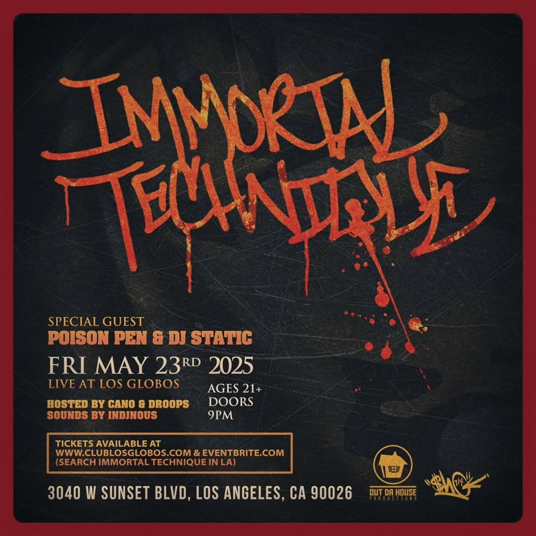 Immortal Technique, 19 November | Event in San Diego | AllEvents