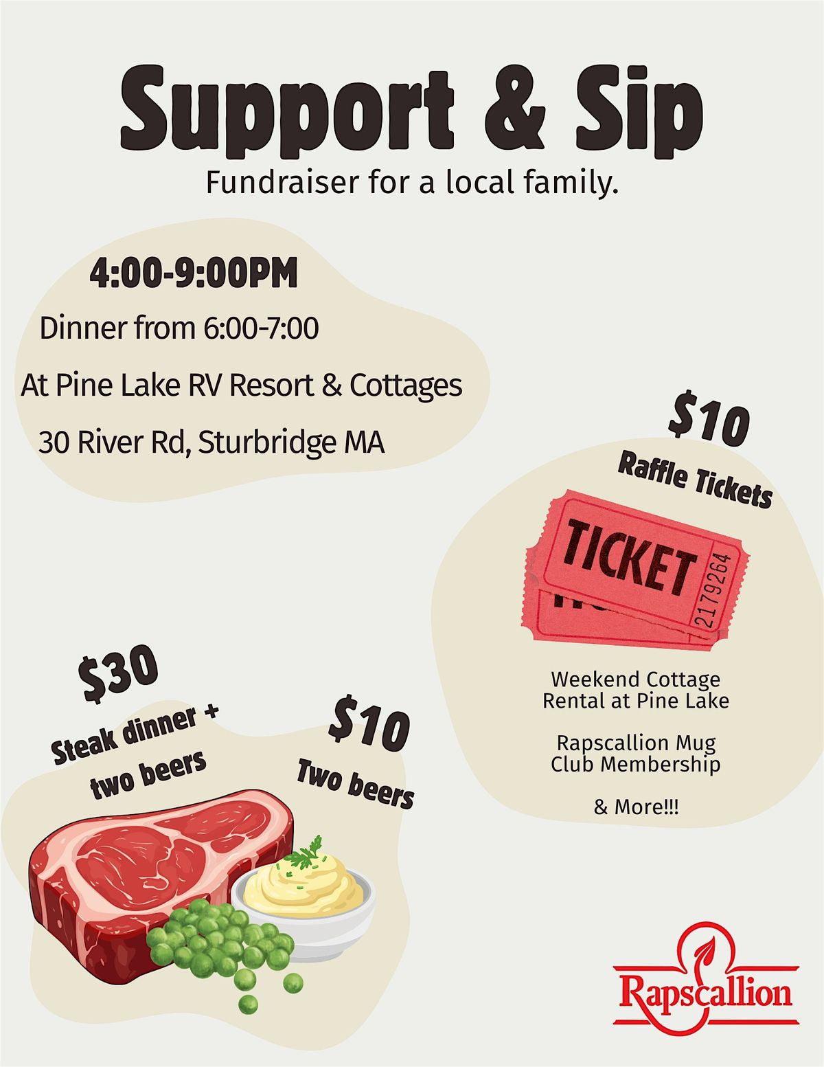 Support & Sip Fundraiser, 8 December | Event in Sturbridge | AllEvents