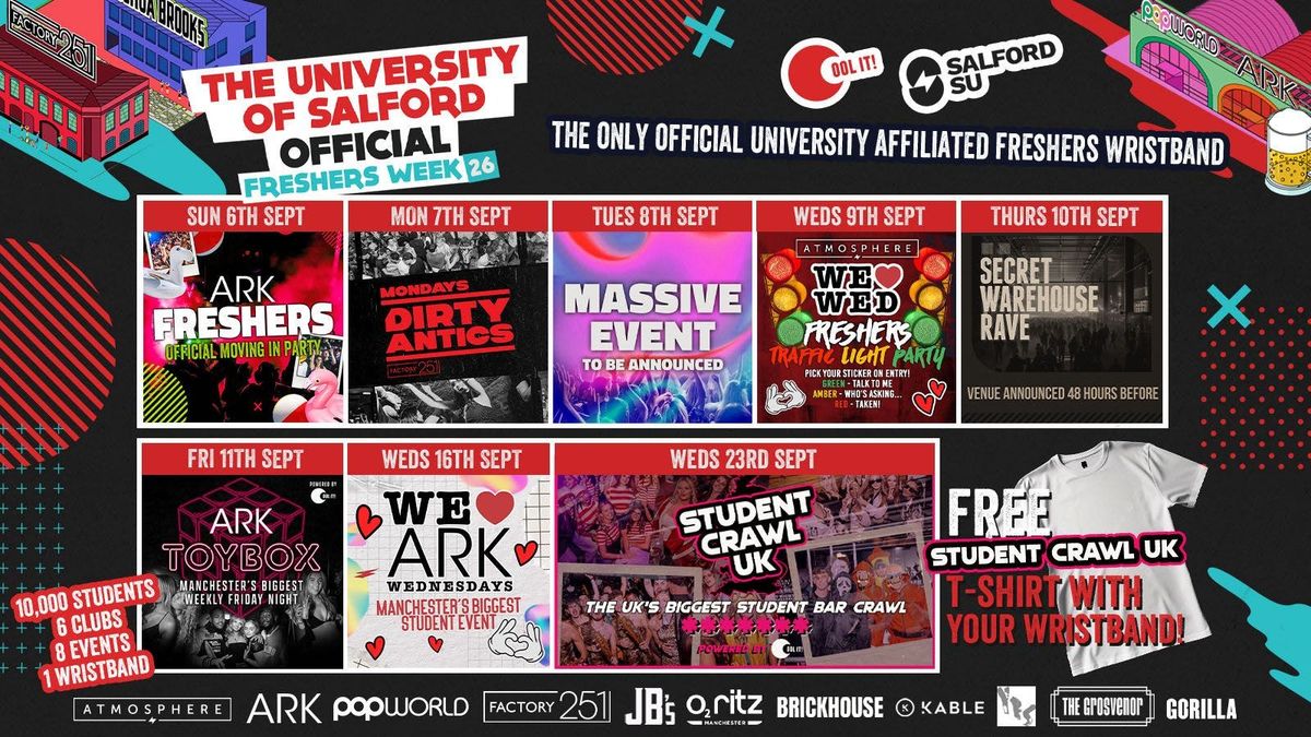 SALFORD UNIVERSITY - OFFICIAL - All Access Freshers Wristband 2026 🎟️