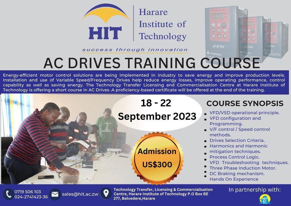 AC DRIVES TRAINING COURSE, Harare Institute of Technology, Chitungwiza